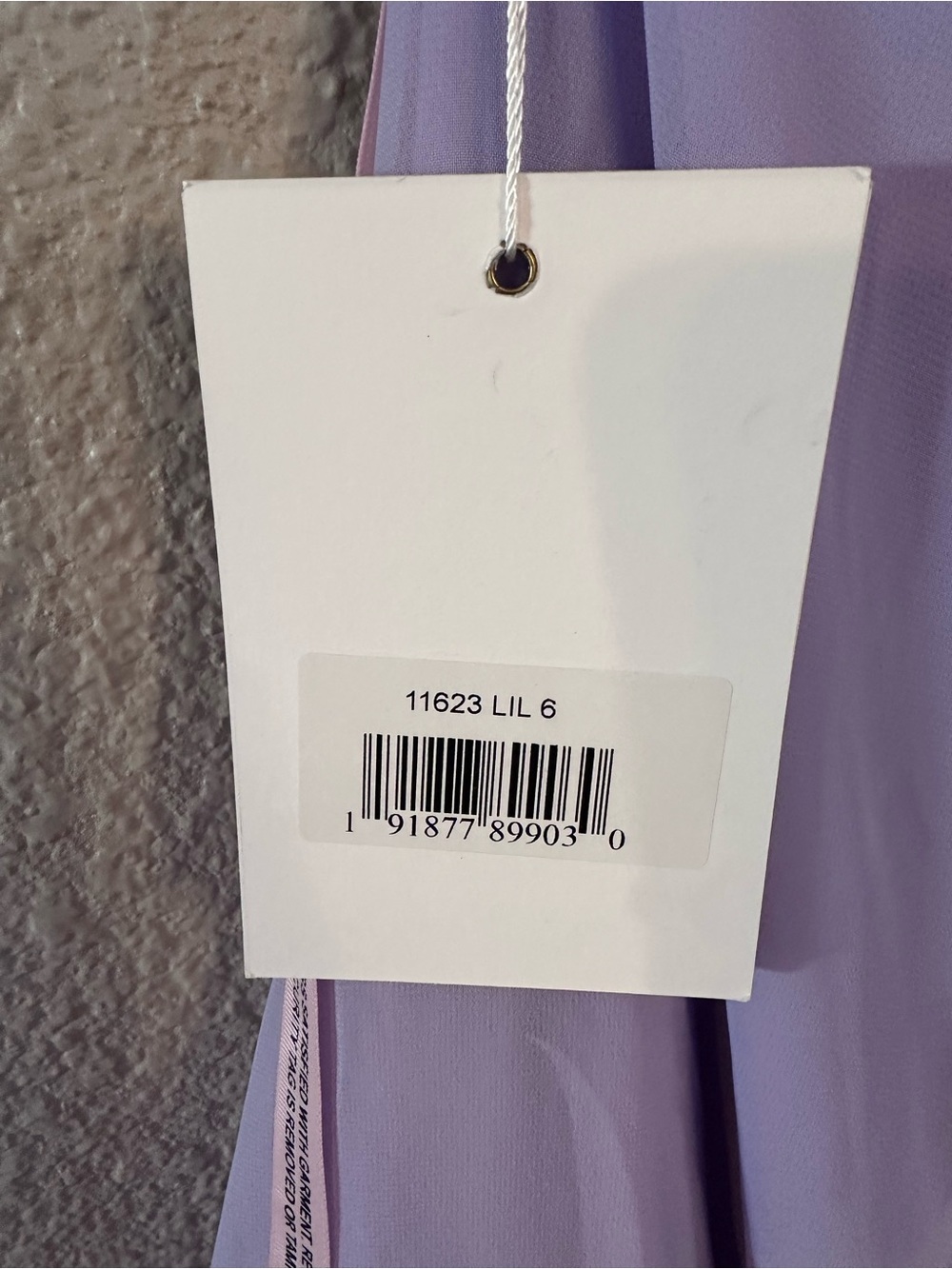 NWT 11623 Mac Duggal Size 6 One Shoulder Trapeze Dress with Feather Trim “Lilac” - Picture 5 of 9